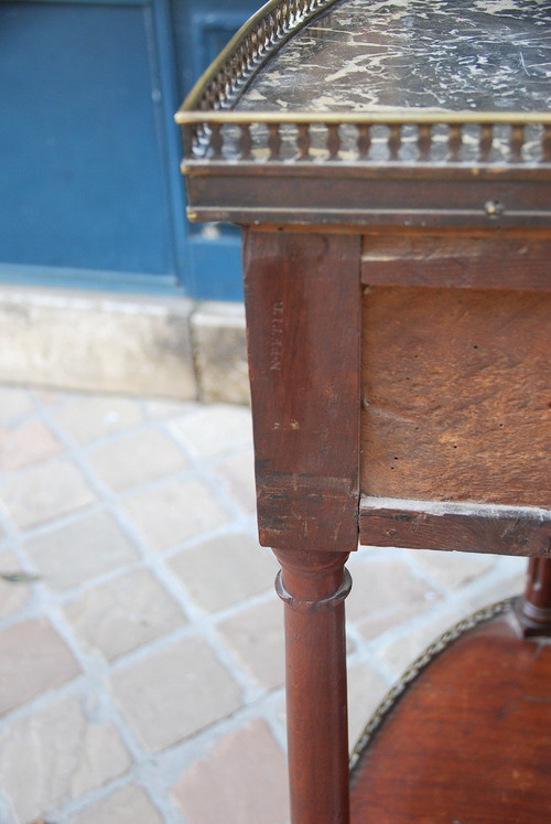 Console Mezza Luna In Mogano Epoca Luigi XVI Timbrata Da Nicolas Petit