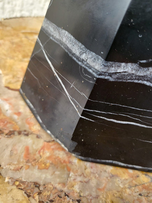 Scultura In Bronzo, Testa Africana, Su Base, XX Secolo