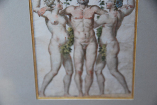 Dessin Polychrome XVIIIe siècle, Allégorie Du Printemps