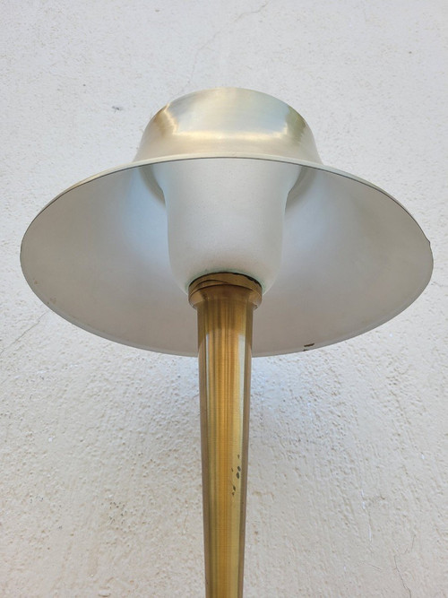 J Perzel, Lampe De Table En Laiton, XXème Siècle