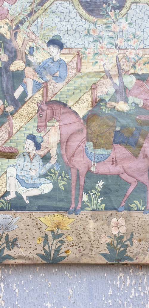 Kajar-Tafel in Abendmalerei, 19. Jahrhundert