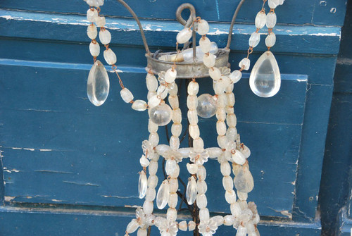 Paire De Grande Applique XIXe En Cristal De Roche Directoire
