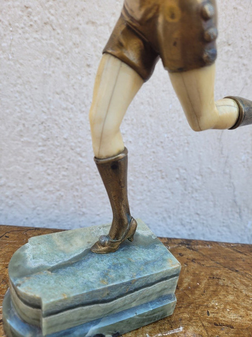 The Faguays, Harlequin, Chryselephantine Art Deco, 20th Century