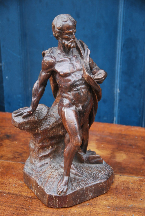 Ercole, Statua In Legno, Opera Del XVIII Secolo