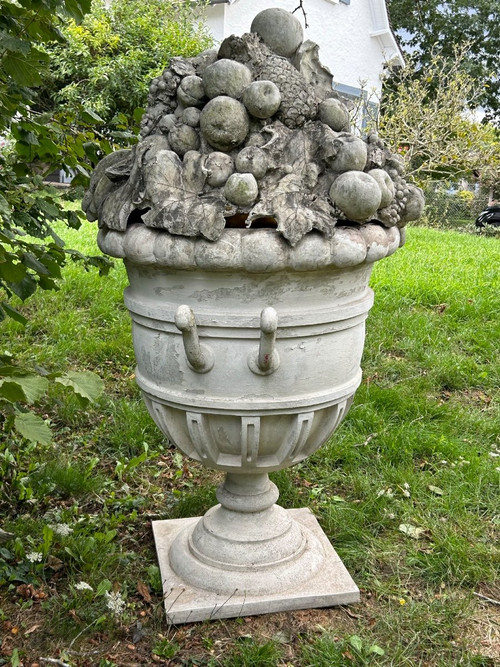 Huge Vase - Pot à Fruits Décoration De Jardin XXe Siècle
