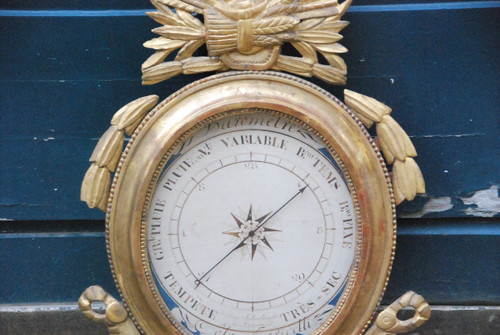 Gilded Wood Barometer Louis XVI period