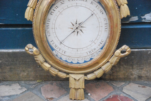 Gilded Wood Barometer Louis XVI period