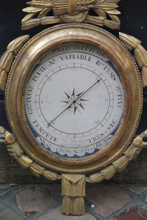 Gilded Wood Barometer Louis XVI period