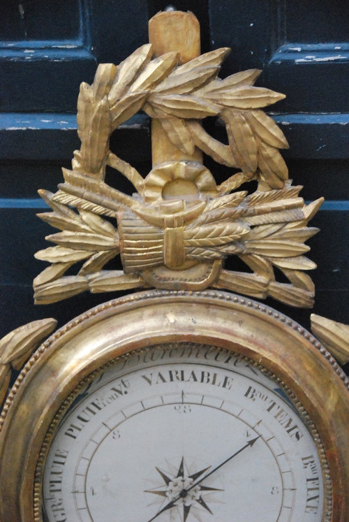 Gilded Wood Barometer Louis XVI period