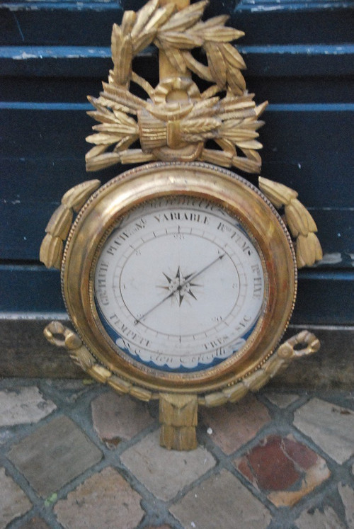 Gilded Wood Barometer Louis XVI period