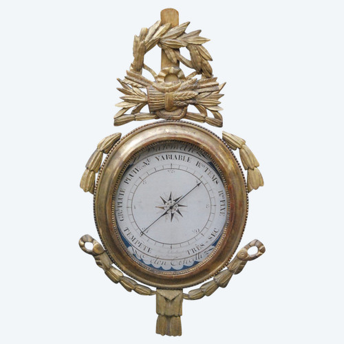 Gilded Wood Barometer Louis XVI period