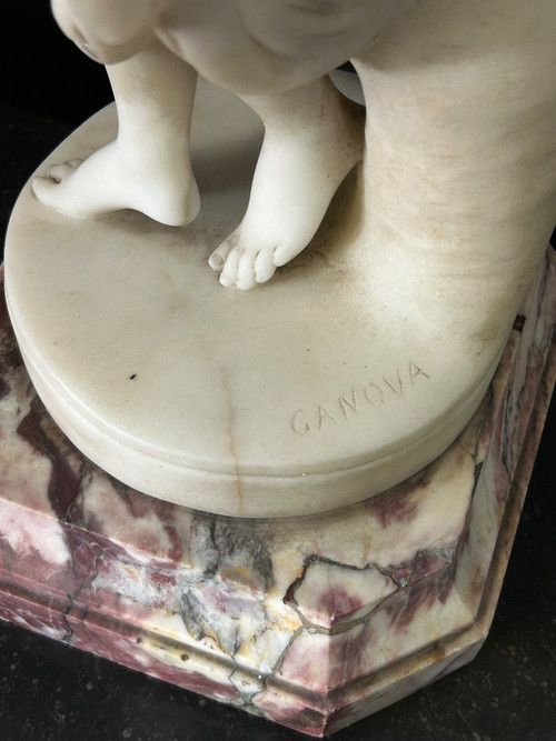 Antonio Canova (1757- 1822) Dopo - La ballerina - Italia - scultura in alabastro XIX secolo