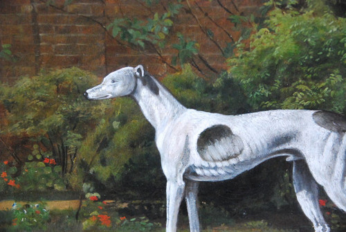 Whippet greyhound, English school 19th century