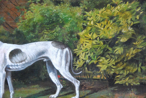 Whippet greyhound, English school 19th century