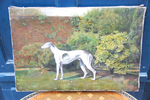Whippet greyhound, English school 19th century