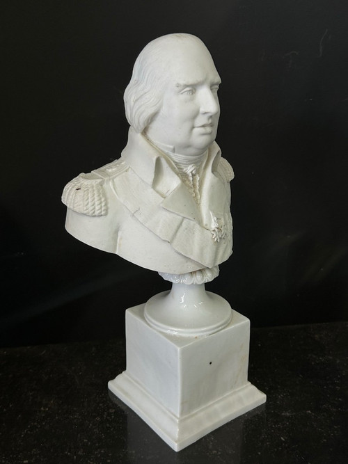 Büste Von Ludwig XVIII. Porzellan Biskuit 19. Jahrhundert H 38 cm