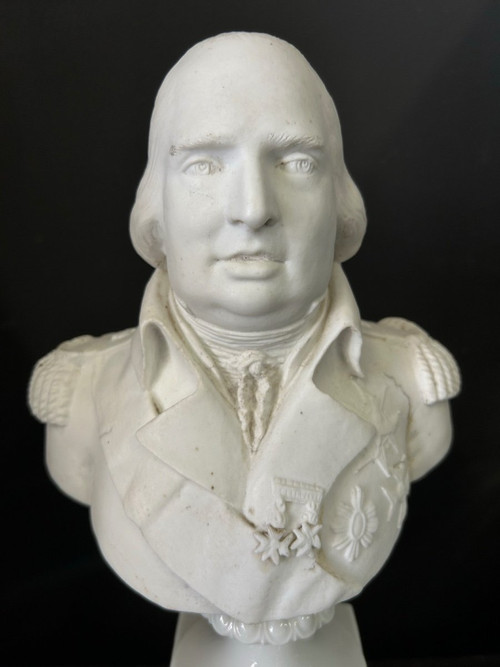 Büste Von Ludwig XVIII. Porzellan Biskuit 19. Jahrhundert H 38 cm