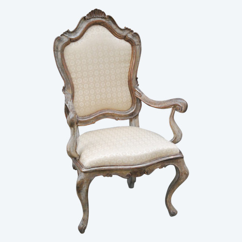 Venice , Large 18th century ceremonial armchair with frame