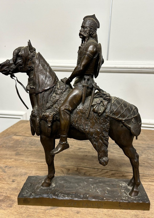 Emmanuel Frémiet (1824-1910) The Gaulish Chef Bronze 19th Century - Fremiet