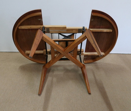 „Hebe- und Senke“-Tisch aus Mahagoni – 1970er Jahre