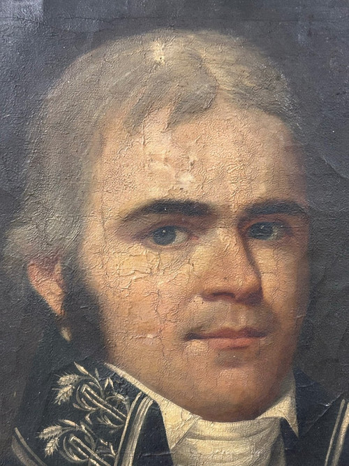 Portrait D’homme époque Empire - Huile Sur Toile
