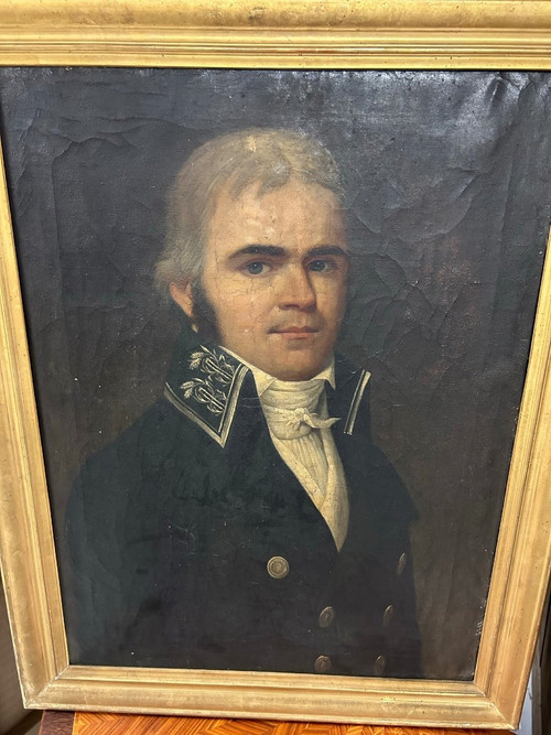 Portrait D’homme époque Empire - Huile Sur Toile