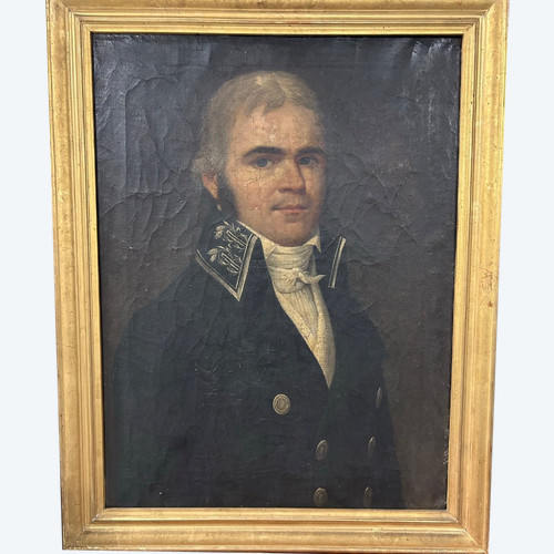 Portrait D’homme époque Empire - Huile Sur Toile