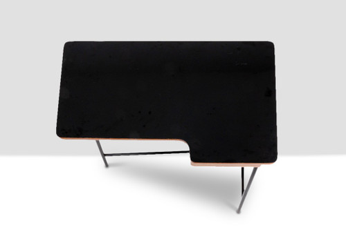 Jacques Hitier pour MBO, Bureau en chêne et métal noir, année 1951