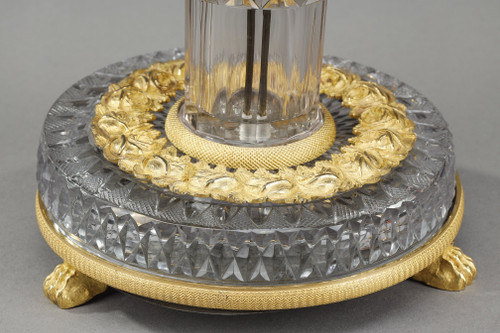 Miroir de toilette en Cristal taillé et monture en bronze doré Charles X