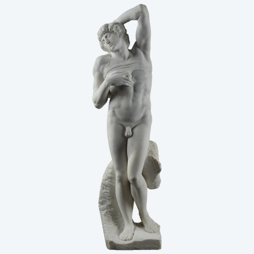 Wunderschöne Marmorskulptur des sterbenden Sklaven nach MICHEL ANGE