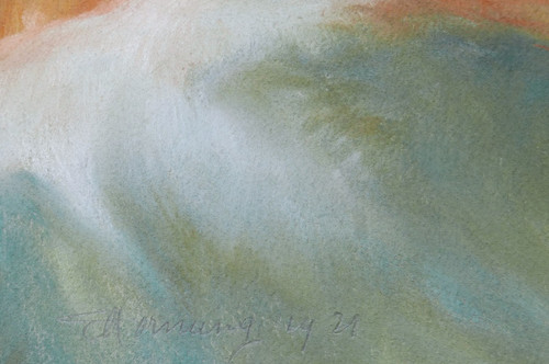Charles Émile Moïse HORNUNG, Femme à la poitrine dénudée lisant une lettre