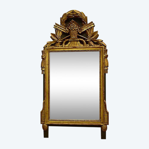 Miroir Rectangulaire en Bois Doré, style Louis XVI – Début XXe