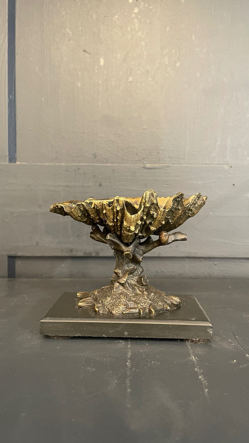 Conchiglia in bronzo dorato, XIX secolo