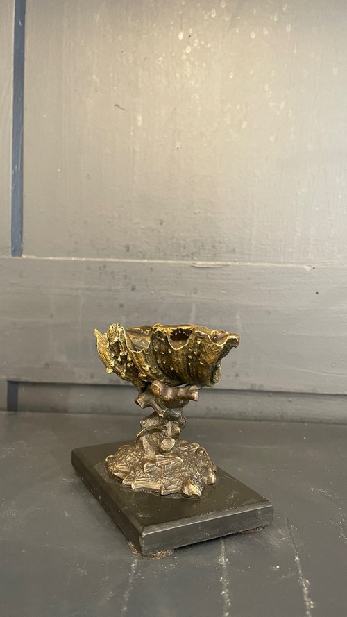 Conchiglia in bronzo dorato, XIX secolo
