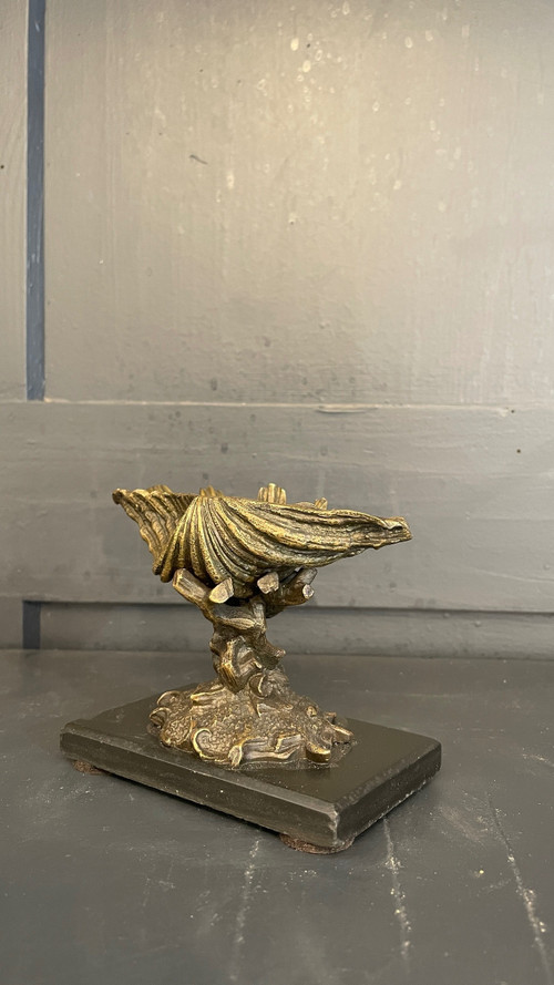 Conchiglia in bronzo dorato, XIX secolo