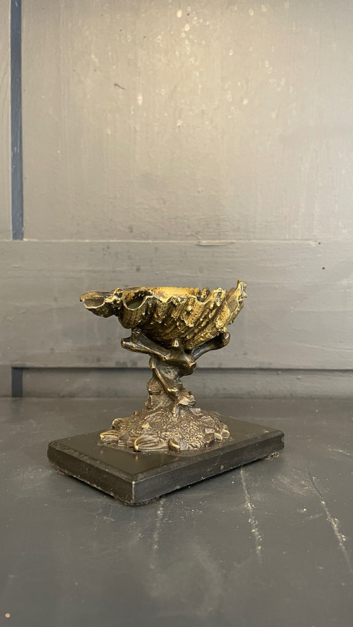 Conchiglia in bronzo dorato, XIX secolo