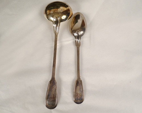 Housewife 62PC Silver Metal Cutlery Christofle Net Model 20th Century Box