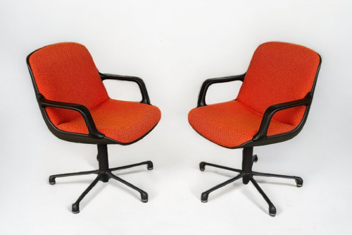 Charles Pollock (1902-1988) Pair Of Armchairs Comforto edition About 1970
