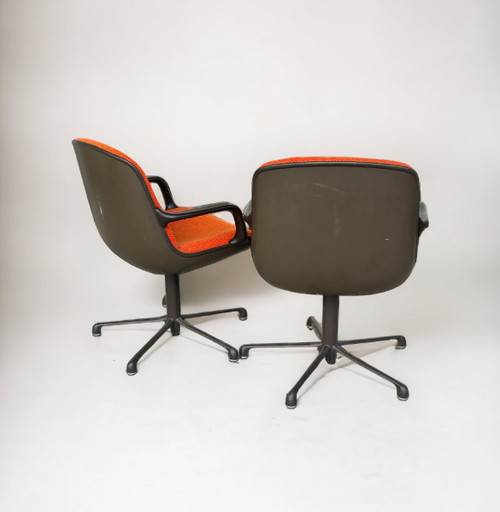Charles Pollock (1902-1988) Pair Of Armchairs Comforto edition About 1970