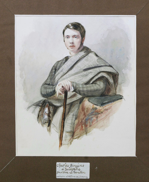 SWISS School in 1837, Portrait of Charles Wolfgang de Gingins d'Éclépens-La Sarraz at the age of 22