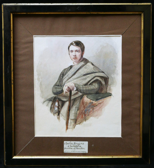 SWISS School in 1837, Portrait of Charles Wolfgang de Gingins d'Éclépens-La Sarraz at the age of 22