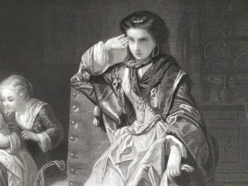 Gravure Scene de Genre d'Après Compte-Calix  Bonheur Passe Richesse