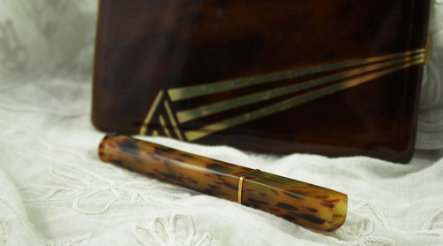 Art Deco lacquered metal case in its box circa 1930