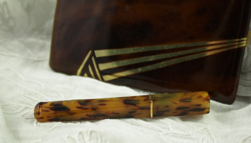 Art Deco lacquered metal case in its box circa 1930