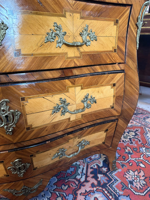 COMMODE 18ème LOUIS XV TRANSITION - TRAVAIL DE L'EST DE LA FRANCE