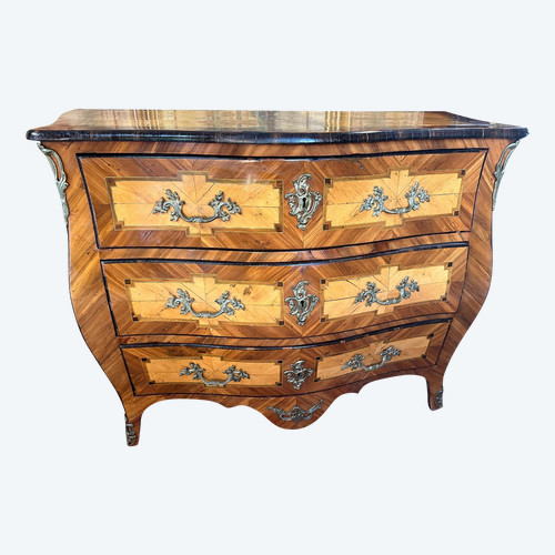 COMMODE 18ème LOUIS XV TRANSITION - TRAVAIL DE L'EST DE LA FRANCE