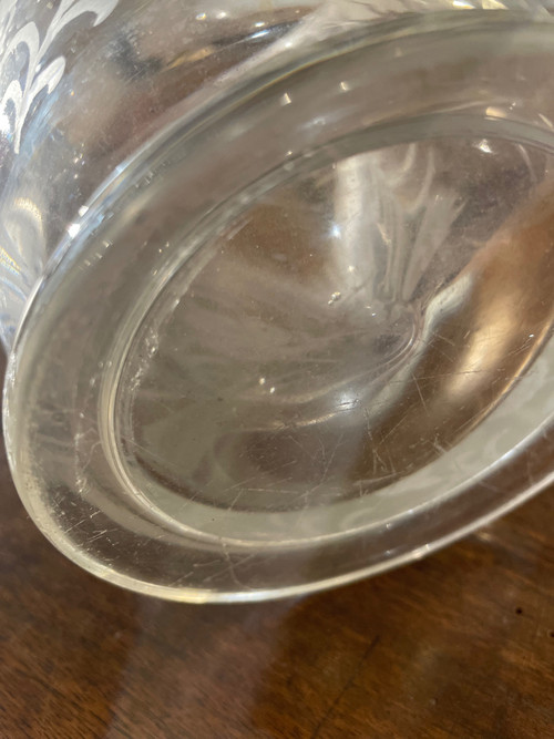 Vase cristal gravé 