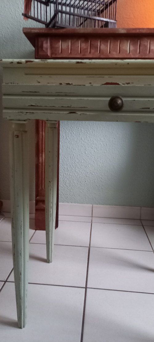 Bureau d'écolier XIXème avec éléments décoratifs