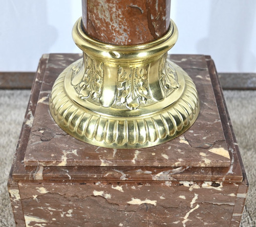 Red Pyrenees Marble Column – Late 19th Century