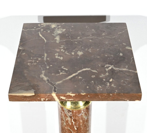 Red Pyrenees Marble Column – Late 19th Century